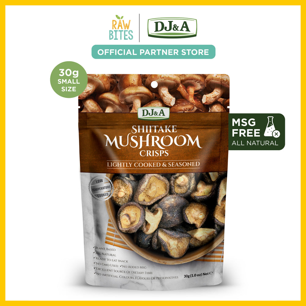 DJ&A Shiitake Mushroom Crisps Lightly Seasoned 30g