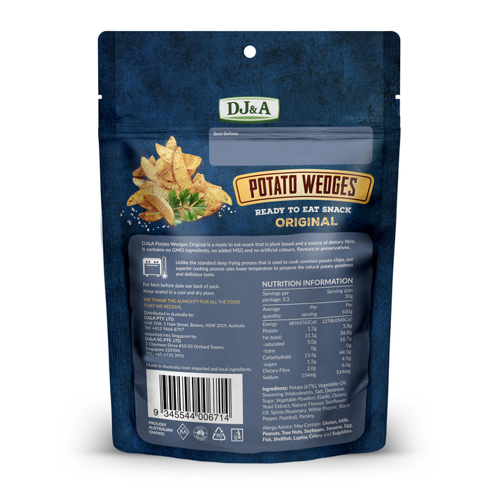 DJ&A Potato Wedges Original 100g (All Natural, No Added MSG, No GMO)