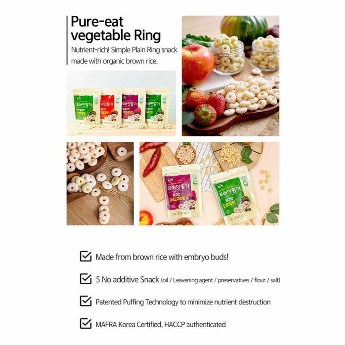 Pure-Eat Baby Food Organic Strawbery-Apple Ring 40g [8mos+]